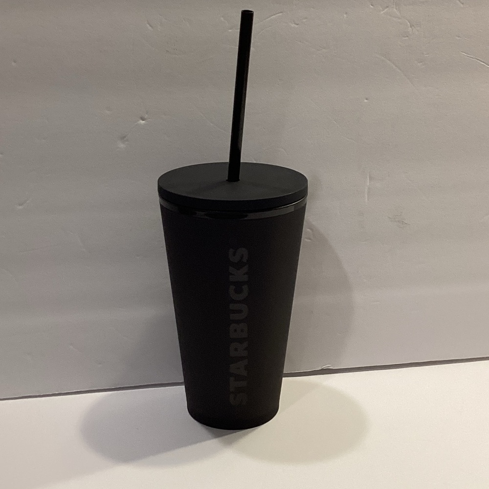 Starbucks Black Matte Tall Tumbler with Straw